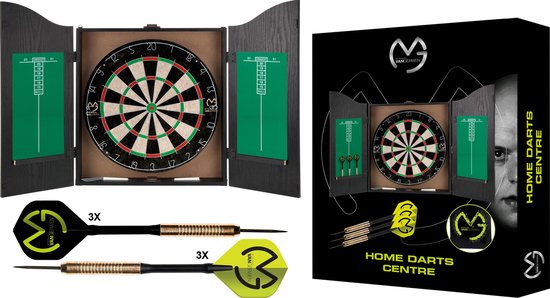 Darts Set Michael van Gerwen - dartkabinet - Home darts centre black - dartkast - dartkabinet met dartbord - inclusief dartmat antraciet van Winmau — afbeelding 2
