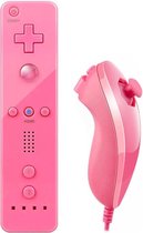 Wii Controller + Wii Nunchuk - Voor Wii & Wii U – Roze