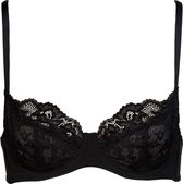 Soutien-gorge à armatures en dentelle et tissu recyclés - Noir - Taille 80B