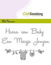 CraftEmotions Mal Tekst - Hoera een baby (Nederlands) Card 11x9cm