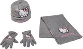 Hello Kitty winterset - Handschoenen, Muts en Sjaal - Grijs - 52 cm