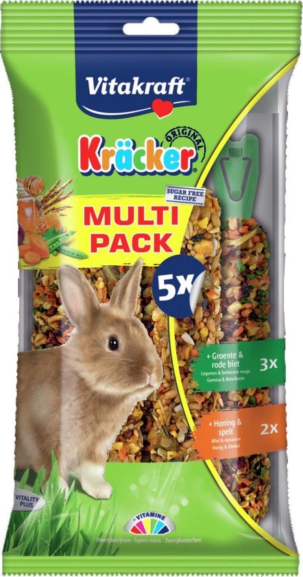 Vitakraft Konijn Kracker - Knaagdierensnack - Voordeelpak 5 stuks