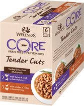 Wellness Core Tender Cuts Turkey Selection Kalkoen - Katten natvoer - 6 x 85 g