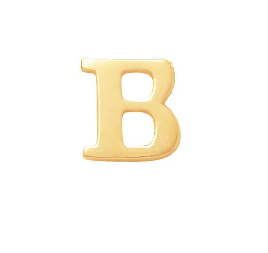 New Bling 9SVG Gouden oorknopje - Letter - half paar - 14krt - Goud