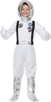 Smiffy's - Science Fiction & Space Kostuum - Witte Astronaut Kind Kostuum - Wit / Beige - Medium - Carnavalskleding - Verkleedkleding