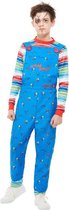 Smiffy's - Chucky & Child's Play Kostuum - Jaloerse Vriend Pop Chucky - Jongen - Blauw - Tiener - Halloween - Verkleedkleding