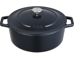 MOA Gietijzeren Braadpan - 7,2L Stoofpot - Voor Alle Warmtebronnen incl. Inductie - Met Deksel - Ø…