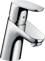 Hansgrohe, ééngreeps wastafelmengkraan focus e² zelfsluitend chroom.