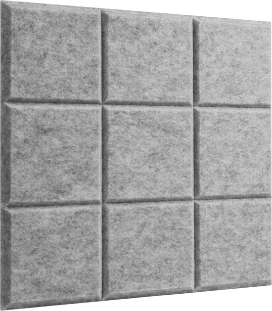 QUVIO Vilten Memoboard vierkant (30 bij 30 cm) / Prikbord / Wandborden / Planborden / Wand organizer - Grijs
