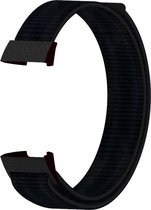 Charge 3 & 4 nylon sport band - donkerzwart - Geschikt voor Fitbit