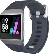 Bandje Voor Fitbit Ionic Sport Band - Leisteen (Blauw) - Maat: ML - Horlogebandje, Armband