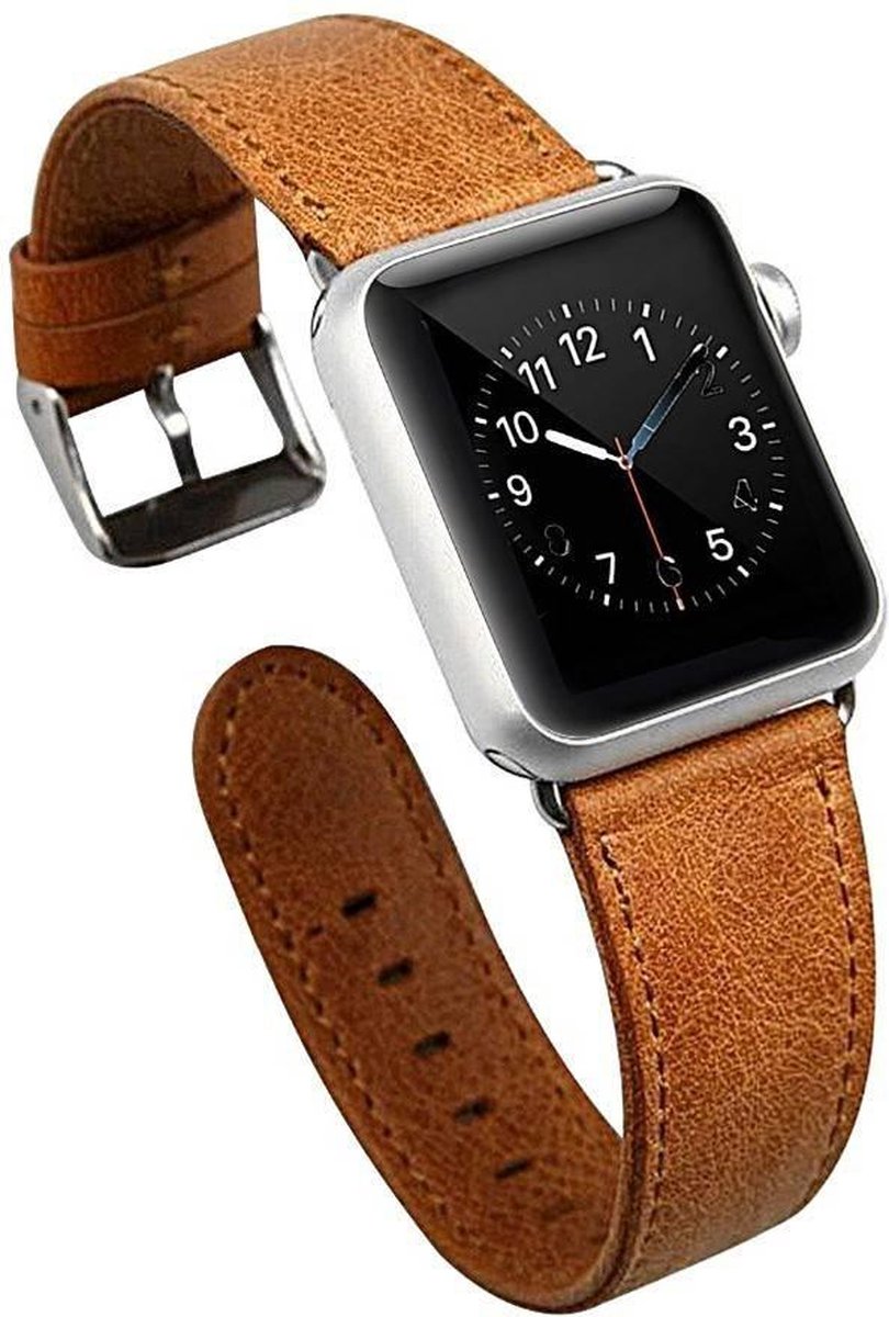 Vintage leren Apple Watch Band 38mm, kleur bruin | JisonCase
