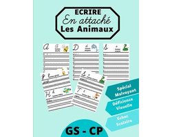 Ecrire en attaché Les animaux Spécial Malvoyant Déficience Visuelle Echec Scolaire GS CP