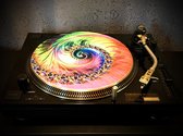 TRIPOFONICA 1 Felt Zoetrope Turntable Slipmat UV/Blacklight activated 12" - Premium slip mat – Platenspeler - for Vinyl LP Record Player - DJing - Audiophile - Original art Design - Psychedelic Art