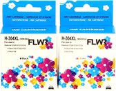 FLWR - Inktcartridge / 304XL 2-pack - Geschikt voor HP