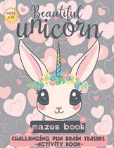 Beautiful Unicorn Mazes Book