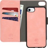 iMoshion Hoesje Geschikt voor iPhone SE (2022) / SE (2020) / 8 / 7 Hoesje Met Pasjeshouder - iMoshion Uitneembare 2-in-1 Luxe Bookcase - Roze