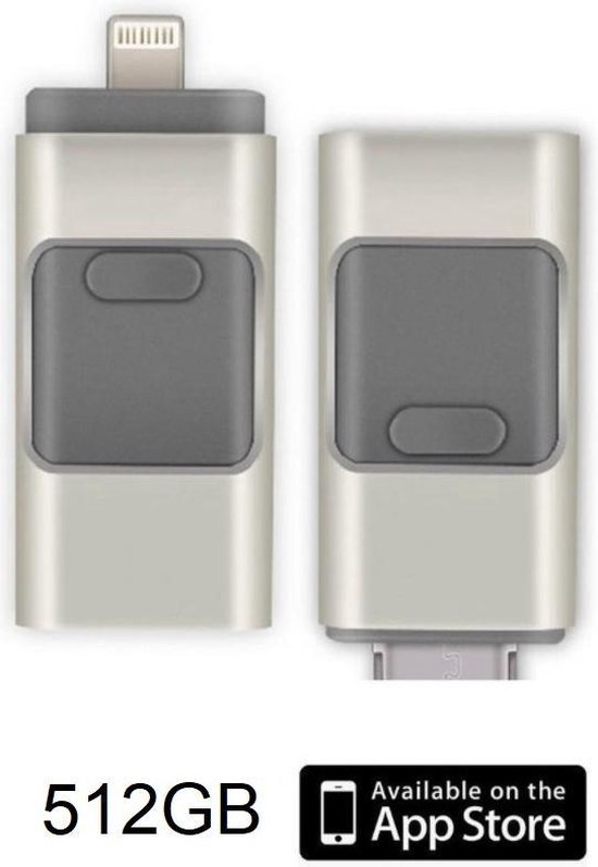 DrPhone Flashdrive 512 GB USB Stick iPhone / iPad / Samsung USB Stick -  Micro USB Naar... | bol.com