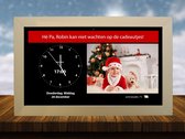 DayClock10- Duo Zwart met Titaan Lijst; Klok/Seniorenklok/Dementieklok met beeldbellen (met 3 maanden gratis abonnement)