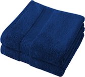 De Witte Lietaer Badhanddoek 100 X 150 Cm Katoen Blauw