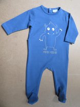 wiplala pyjama blauw , mister monster ,  1 jaar 80