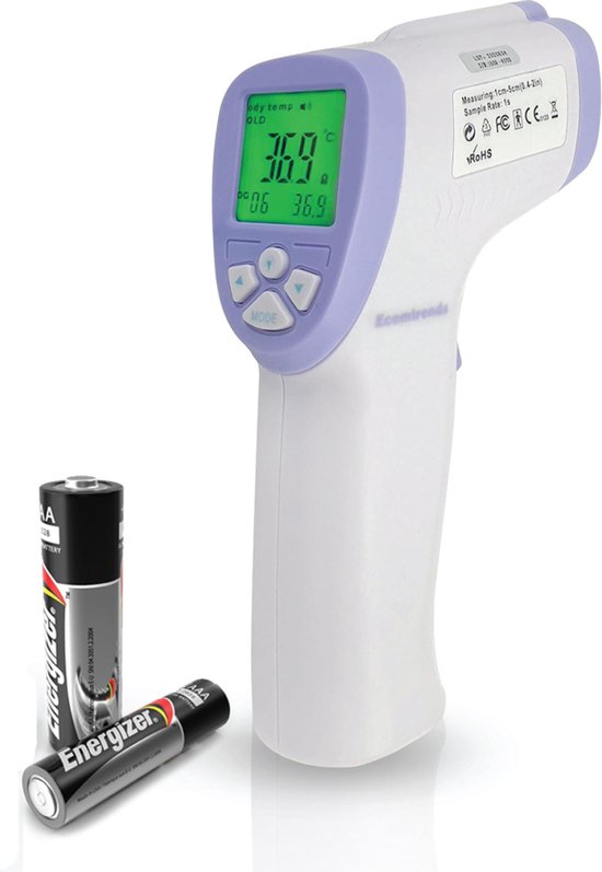 Koortsthermometer voor Volwassenen Infrarood Thermometer Voorhoofd  Thermometer Lichaam... | bol.com