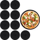 Relaxdays pizzaplaat rond - pizza bakvorm 10 stuks - antiaanbaklaag - pizzavorm ∅ 32 cm