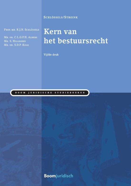 Boom Juridische studieboeken  -   Kern van het bestuursrecht - cover