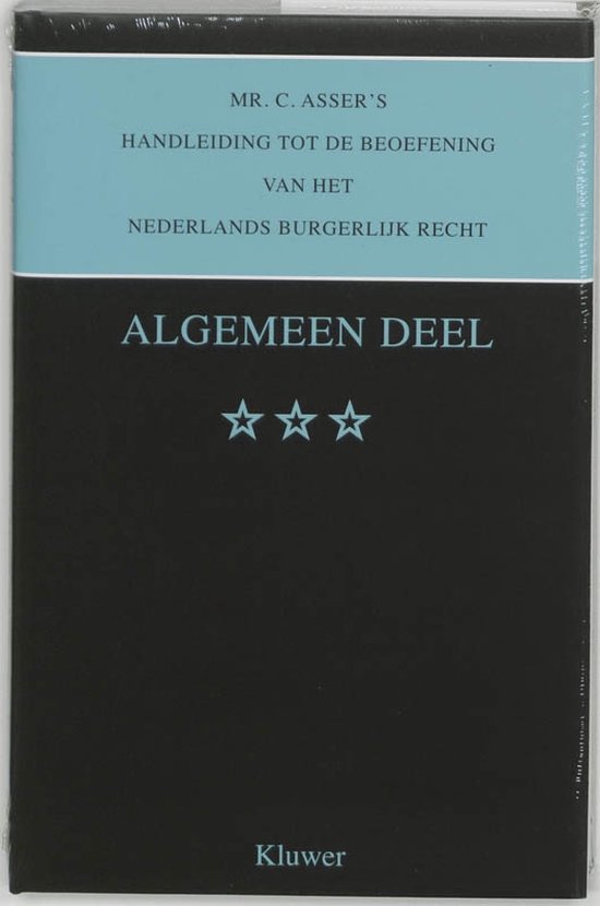 Cover van het boek 'Mr. C. Asser's handleiding tot de beoefening van het Nederlands burgerlijk recht / Algemeen deel / druk 1' van C. Asser en J.B.M. Vranken