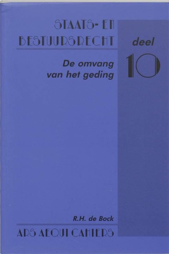 Cover van het boek 'De omvang van het geding / druk 1' van R.H. de Bock