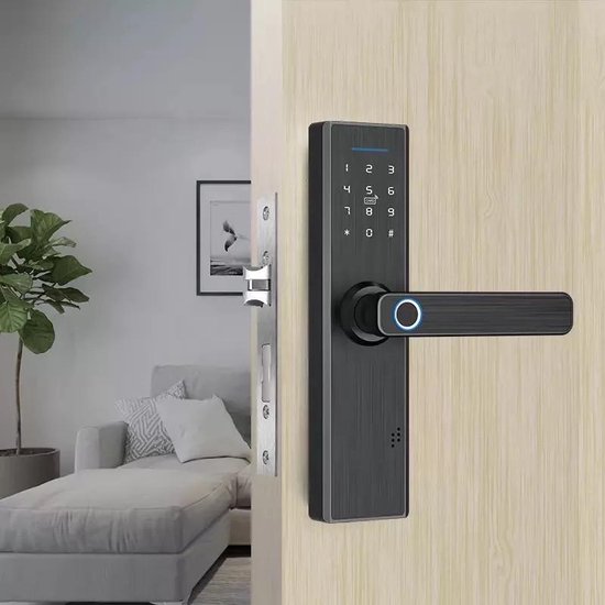 Geef rechten Top Frustratie Smart deurslot - Deurklink - Slim deurslot - Wifi - Home security -  Vingerafdruk -... | bol.com