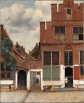 Fotobehang Schilderij het straatje van Vermeer in Delft 350 x 260 cm - € 195