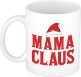Cadeau kerstmok Mama Claus - 300 ml - keramiek - koffiemok / theebeker - Kerstmis - kerstcadeau mama / moeder