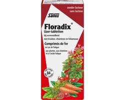 Salus Floradix IJzer-tabletten - Vitaminen - Vermoeidheid – ijzer voedingssupplement – 84 tabletten