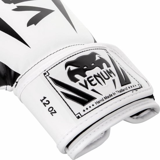 Gants de boxe de Kickboxing Venum Elite Wit Zwart 12 OZ