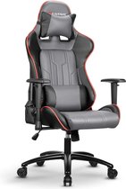 Bobby's Racing Gamingstoel - Bureaustoel - Leunstoel - PC Stoel - Hoogte Verstelbaar - Ergonomische Stoel - Draaibare Stoel - Luxe - Zwart - Rood - Grijs