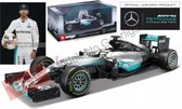 Mercedes Benz Amg Petronas W07 Hybrid #44 Lewis Hamilton 2016 1:18 zilver/groen