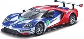 Bburago Ford GT #67 PIPO DERANI/HARRY TINCKNELL/ANDY PRIAULX 24H LE MANS 2017 blauw/rood/wit schaalmodel 1:32
