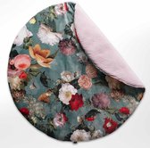 Rond boxkleed velvet flower 95 cm