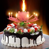 Lotus verjaardags kaars 8 delig Roze -  Verjaardag Versiering - Kaars  - Kaarsen - kaarsen