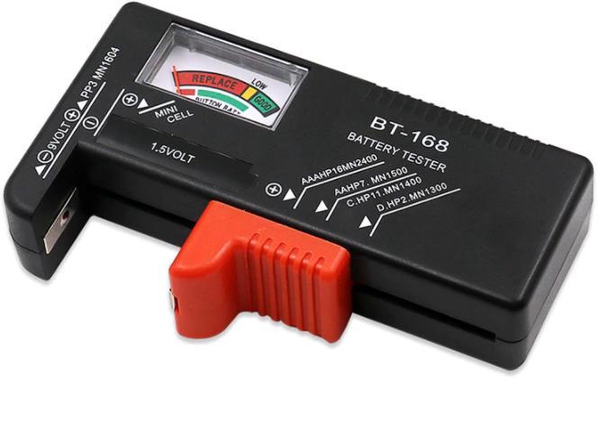 Analoge Batterijtester - Batterij Tester - Met Accu-indicator - Batterijmeter Accutester - Batterijen Tester