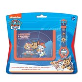 Nickelodeon - Paw Patrol -  Horloge & Portemonnee -  10 Cm - Rood/blauw