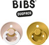 BIBS Fopspeen - Maat 2 (6-18 maanden) DUOPACK - Blush Night & Oker - BIBS tutjes - BIBS sucettes