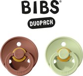 BIBS Fopspeen - Maat 2 (6-18 maanden) DUOPACK - Woodchuck & Pistachio - BIBS tutjes - BIBS sucettes