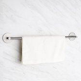 Handdoekrek Badkamer & Keuken - Zelfklevend - Keukengerei houder Zilver | 40 CM