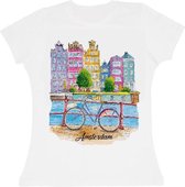 T-shirts ladies - Pastel huizen