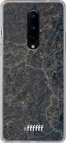 OnePlus 8 Hoesje Transparant TPU Case - Golden Glitter Marble #ffffff