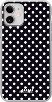 iPhone 12 Mini Hoesje Transparant TPU Case - Onyx Dots #ffffff