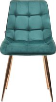 Maison´s stoel – Stoel – Stoelen – Eetkamerstoel – Eetkamerstoelen – Groen – Goud – Eetkamerstoel zonder armleuning