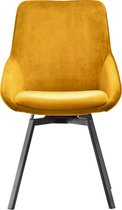 Maison´s stoel – Stoel – Stoelen – Eetkamerstoel – Eetkamerstoelen – Kuipstoel – Kuipstoelen – Goud – Zwarte poten – Draaiende stoel – Eetkamerstoelen set van 4